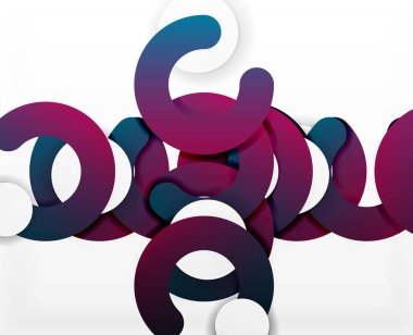 Daire geometrik arka plan, renkli iş veya web için teknoloji tasarım