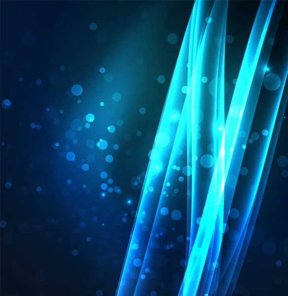 Enerji hatları, karanlıkta parlayan dalgalar vektör arka plan