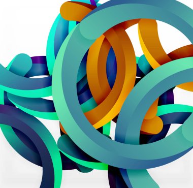 Modern 3d geometrik tarzı arka kemer dairesel çizgiler