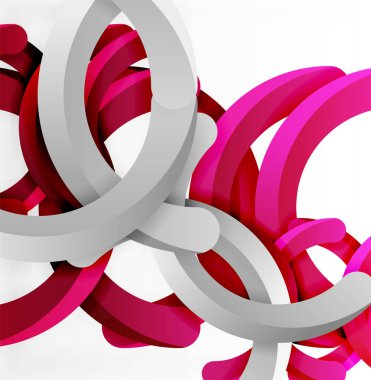 Modern 3d geometrik tarzı arka kemer dairesel çizgiler