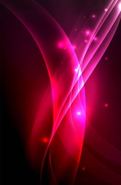 Karanlıkta parlayan dumanlı dalgalar