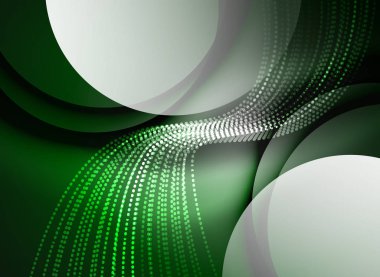 Parçacıklar koyu renk arka plan üzerinde oluşturulan parlayan dalga