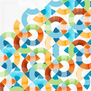 Modern geometrik desen tasarım gri arka plan üzerinde renkli halkalar