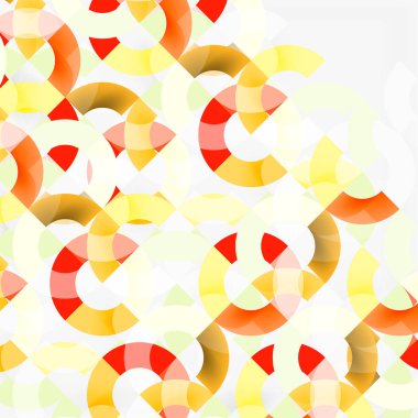 Modern geometrik desen tasarım gri arka plan üzerinde renkli halkalar