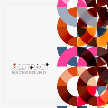 Modern geometrik desen tasarım gri arka plan üzerinde renkli halkalar