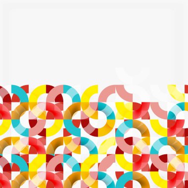 Modern geometrik desen tasarım gri arka plan üzerinde renkli halkalar