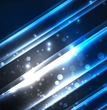 Enerji hatları, karanlıkta parlayan dalgalar vektör arka plan