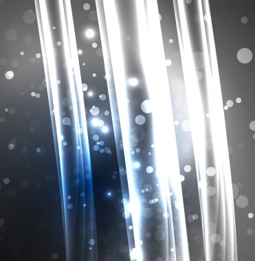 Enerji hatları, karanlıkta parlayan dalgalar vektör arka plan