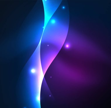 Neon ışıklı dalgalar