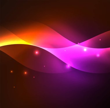 Neon ışıklı dalgalar