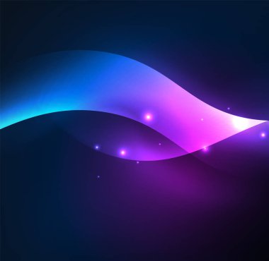 Neon ışıklı dalgalar