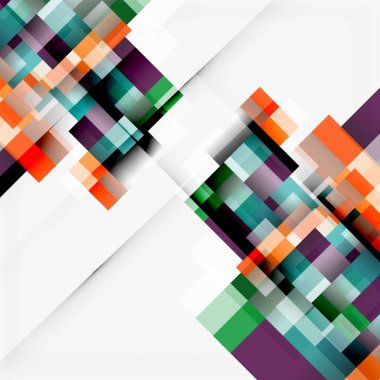 Soyut engeller şablon tasarım arka plan, beyaz, basit geometrik şekiller düz çizgiler ve dikdörtgenler