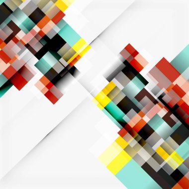 Soyut engeller şablon tasarım arka plan, beyaz, basit geometrik şekiller düz çizgiler ve dikdörtgenler