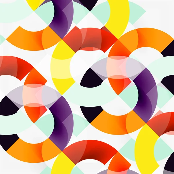 Modern geometrik desen tasarım gri arka plan üzerinde renkli halkalar