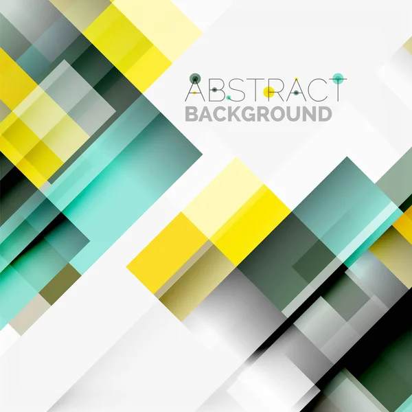 Abstract blocks template design background, simple geometric shapes on white, straight lines and rectangles — Stock Vector