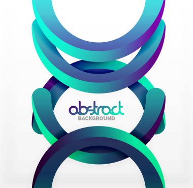 Modern 3d geometrik tarzı arka kemer dairesel çizgiler