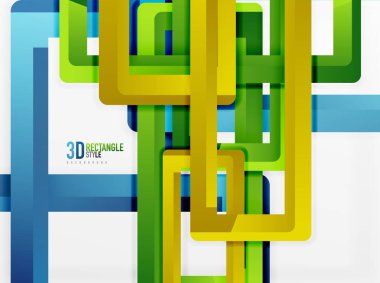 Dikdörtgen tüp elemanları, vektör arka plan