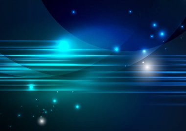 parlayan futuristik çizgiler