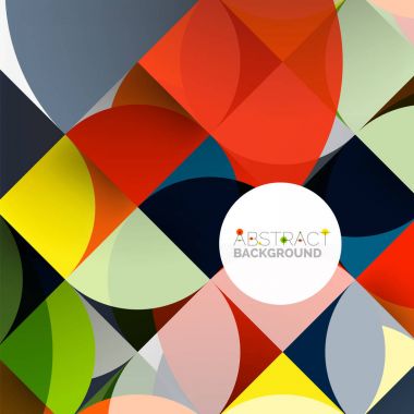 Kağıt daire kesim, mozaik mix geometrik desen tasarım