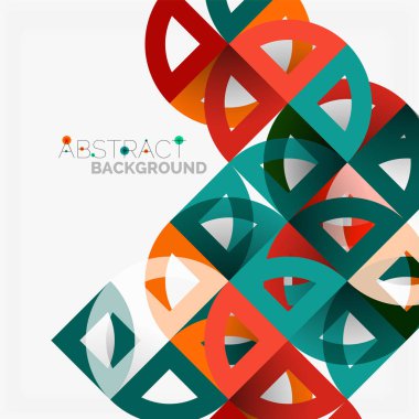 Kağıt daire kesim, mozaik mix geometrik desen tasarım