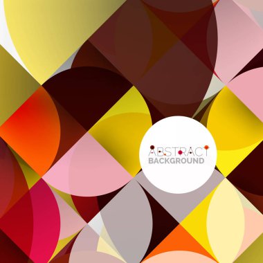 Kağıt daire kesim, mozaik mix geometrik desen tasarım