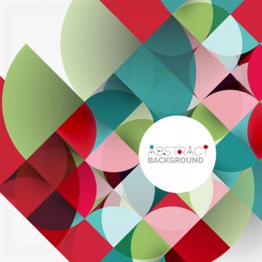 Kağıt daire kesim, mozaik mix geometrik desen tasarım