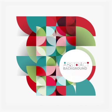 Kağıt daire kesim, mozaik mix geometrik desen tasarım