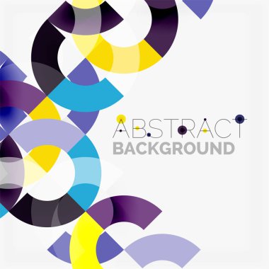 Modern geometrik desen tasarım gri arka plan üzerinde renkli halkalar