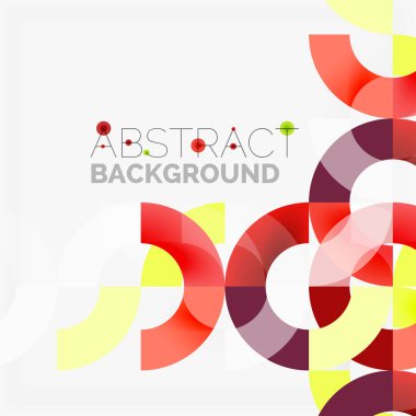 Modern geometrik desen tasarım gri arka plan üzerinde renkli halkalar