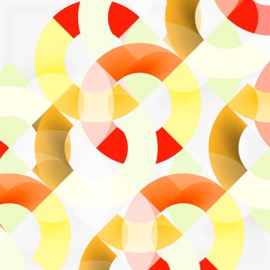 Modern geometrik desen tasarım gri arka plan üzerinde renkli halkalar