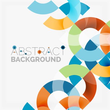 Modern geometrik desen tasarım gri arka plan üzerinde renkli halkalar