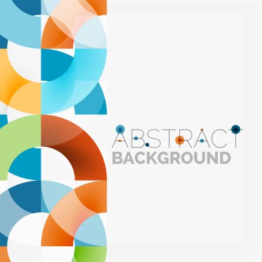 Modern geometrik desen tasarım gri arka plan üzerinde renkli halkalar