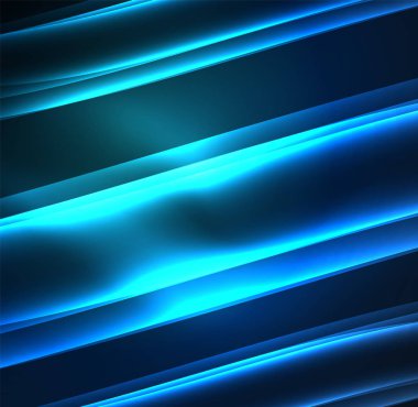 Enerji hatları, karanlıkta parlayan dalgalar vektör arka plan