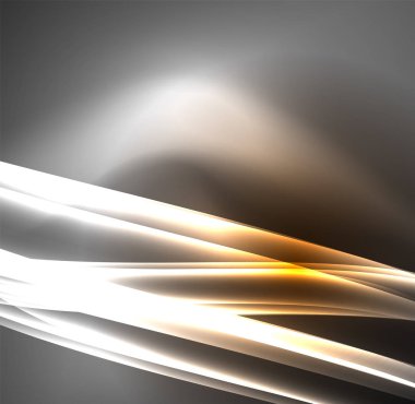 Enerji hatları, karanlıkta parlayan dalgalar vektör arka plan