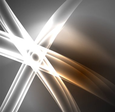 Enerji hatları, karanlıkta parlayan dalgalar vektör arka plan