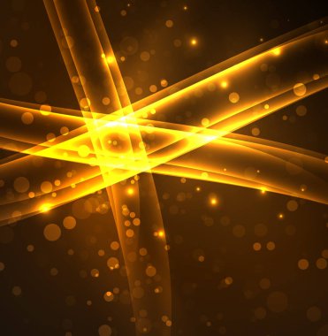 Enerji hatları, karanlıkta parlayan dalgalar vektör arka plan