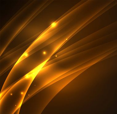 Enerji hatları, karanlıkta parlayan dalgalar vektör arka plan