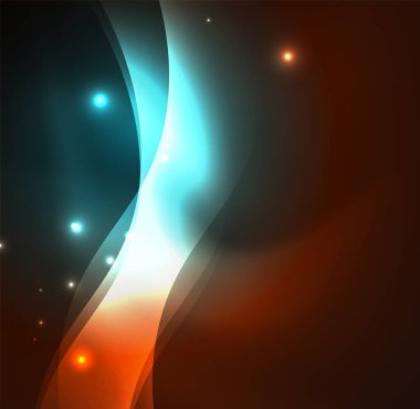 Neon ışıklı dalgalar