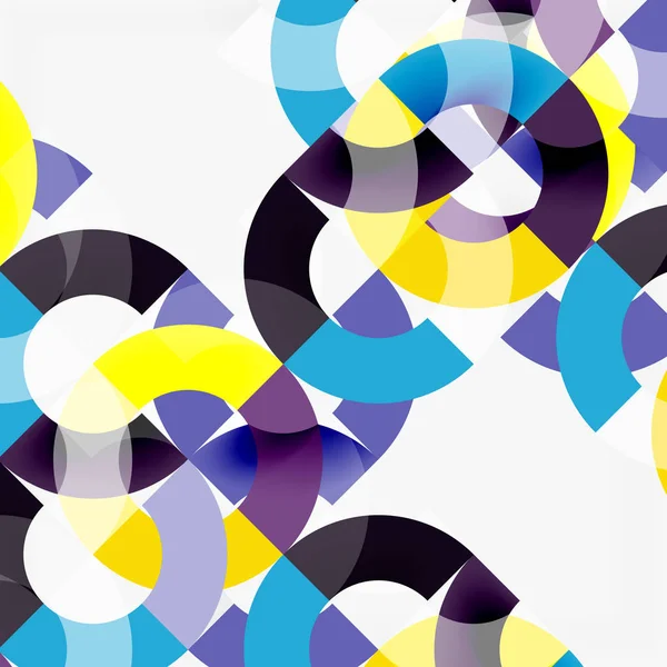 Modern geometrik desen tasarım gri arka plan üzerinde renkli halkalar