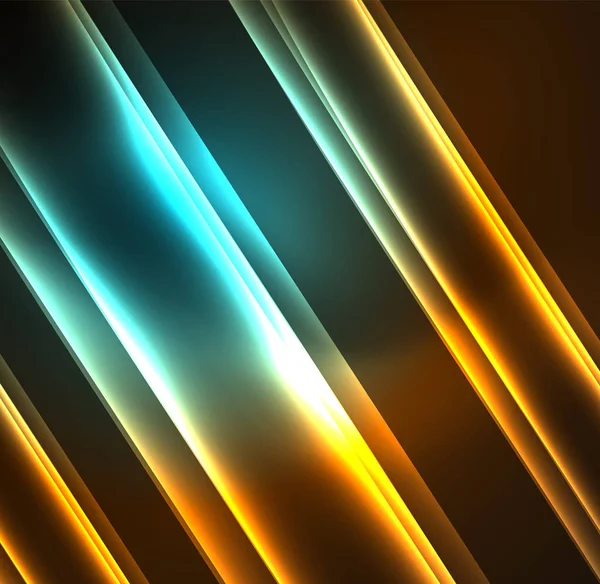 Enerji hatları, karanlıkta parlayan dalgalar vektör arka plan