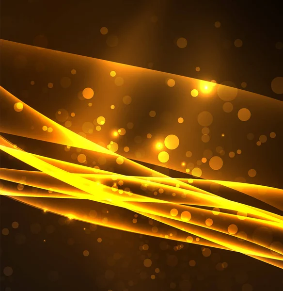 Enerji hatları, karanlıkta parlayan dalgalar vektör arka plan