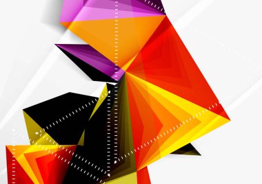 Vektör düşük Poli tarzı 3d üçgen çizgi