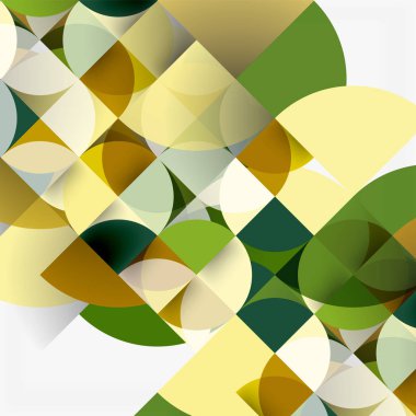 Kağıt daire kesim, mozaik mix geometrik desen tasarım