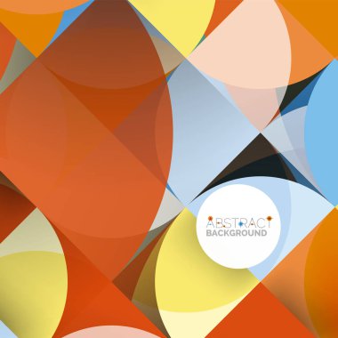 Kağıt daire kesim, mozaik mix geometrik desen tasarım