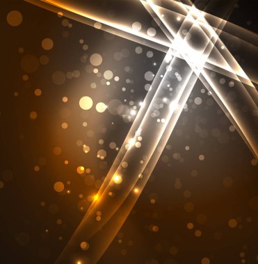 Enerji hatları, karanlıkta parlayan dalgalar vektör arka plan