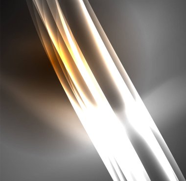 Enerji hatları, karanlıkta parlayan dalgalar vektör arka plan