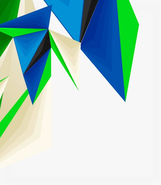 3d moderno triángulo bajo poli abstracto vector geométrico — Archivo Imágenes Vectoriales