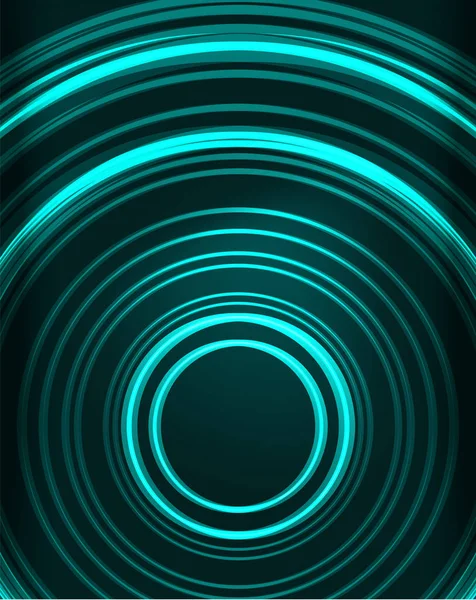 Neon Circles abstrakter Hintergrund — Stockvektor