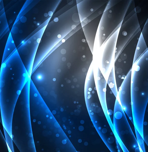 Enerji hatları, karanlıkta parlayan dalgalar vektör arka plan