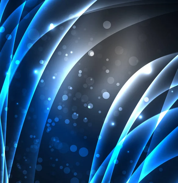 Enerji hatları, karanlıkta parlayan dalgalar vektör arka plan